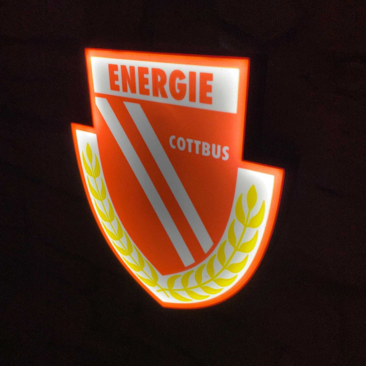 Energie Cottbus LED-Leuchtschild – echtes Stadion-Feeling für Zuhause