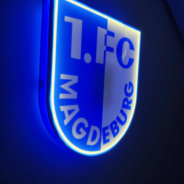 1 FC Magdeburg LED-Leuchtschild – echtes Stadion-Feeling für Zuhause