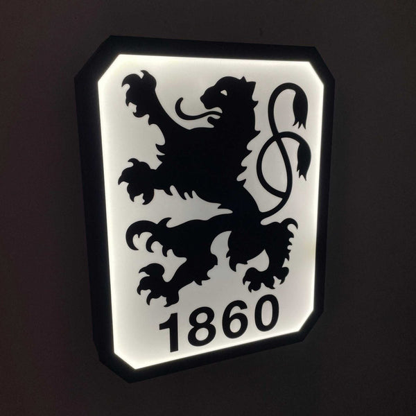 TSV 1860 Munchen - Leuchtschild Fandeko Geschenk LED-Leuchtschild – echtes Stadion-Feeling für Zuhause
