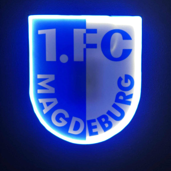 1 FC Magdeburg LED-Leuchtschild – echtes Stadion-Feeling für Zuhause