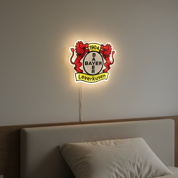 Bayer 04 Leverkusen LED-Leuchtschild – echtes Stadion-Feeling für Zuhause