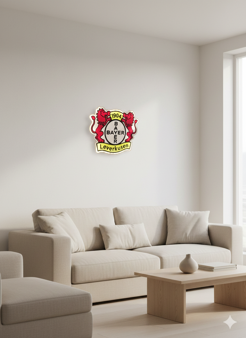 Bayer 04 Leverkusen LED-Leuchtschild – echtes Stadion-Feeling für Zuhause