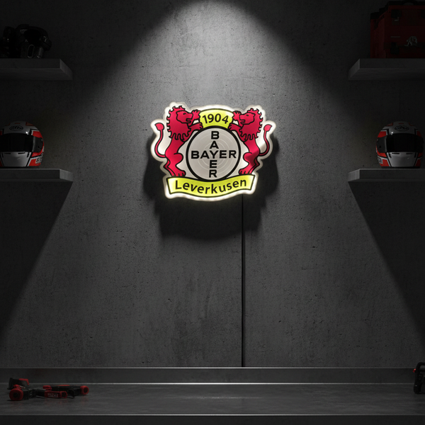Bayer 04 Leverkusen LED-Leuchtschild – echtes Stadion-Feeling für Zuhause