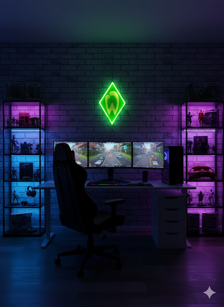 Werder Bremen LED-Leuchtschild – echtes Stadion-Feeling für Zuhause