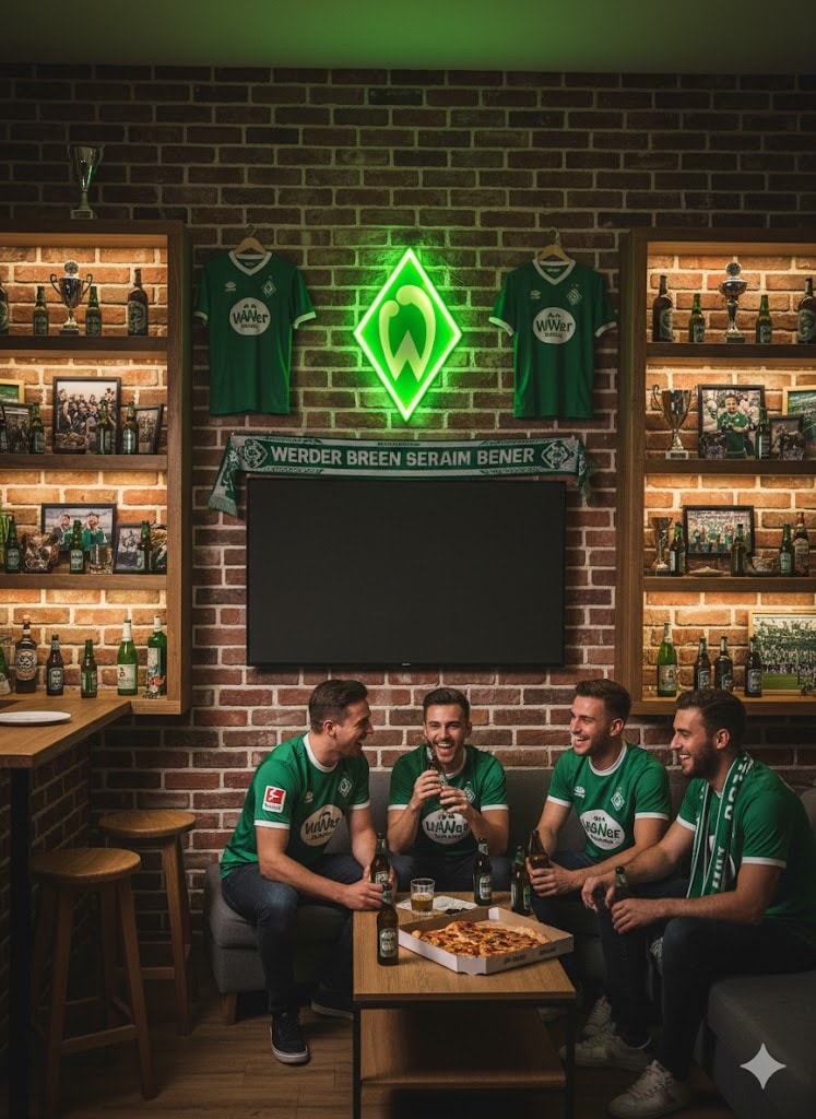 Werder Bremen LED-Leuchtschild – echtes Stadion-Feeling für Zuhause