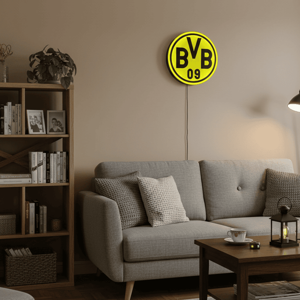 BVB 09 Borussia Dortmund LED-Leuchtschild – echtes Stadion-Feeling für Zuhause