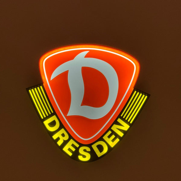 Dynamo Dresden LED-Leuchtschild – echtes Stadion-Feeling für Zuhause
