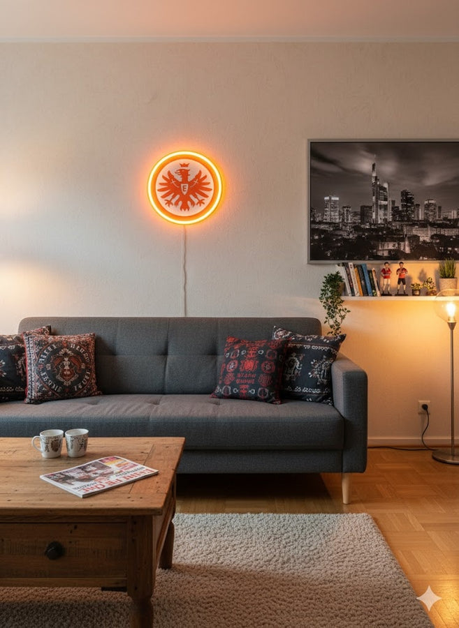 SGE Eintracht Frankfurt LED-Leuchtschild – echtes Stadion-Feeling für Zuhause