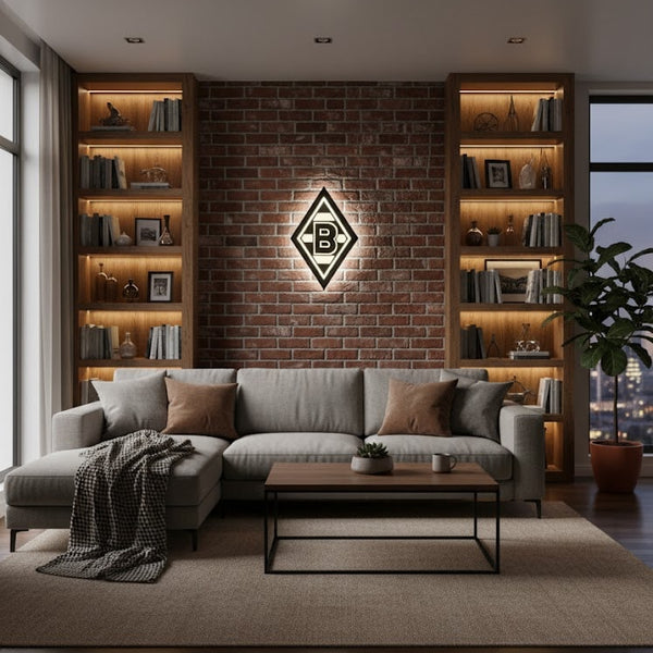 Borussia Monchengladbach LED-Leuchtschild – echtes Stadion-Feeling für Zuhause