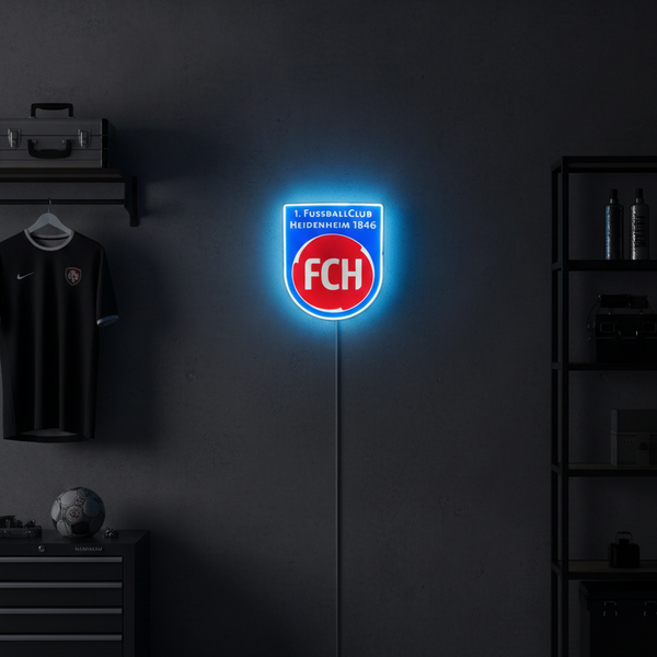 1 FC Heidenheim LED-Leuchtschild – echtes Stadion-Feeling für Zuhause