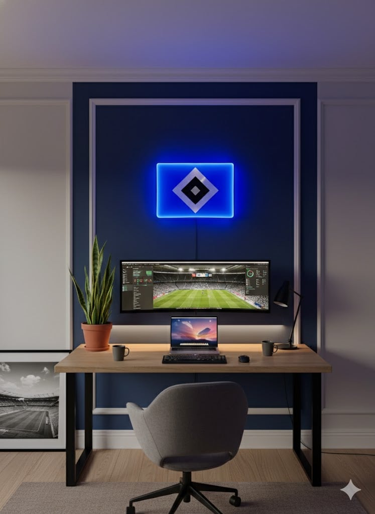 Hamburger SV LED-Leuchtschild – echtes Stadion-Feeling für Zuhause