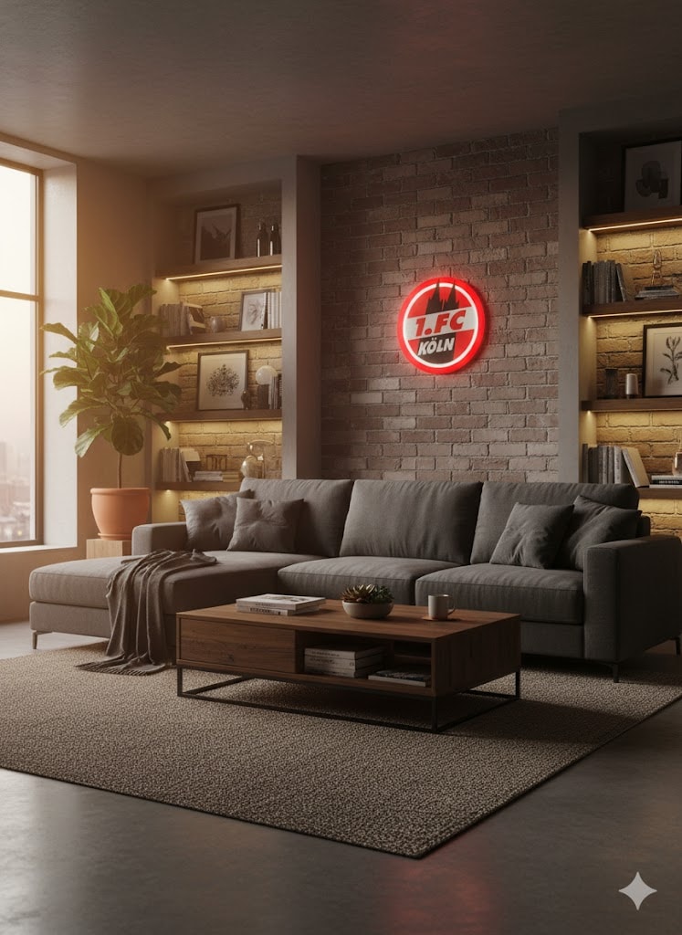 1. FC Köln LED-Leuchtschild – echtes Stadion-Feeling für Zuhause