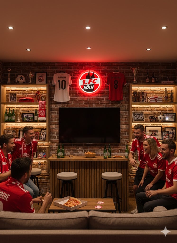 1. FC Köln LED-Leuchtschild – echtes Stadion-Feeling für Zuhause