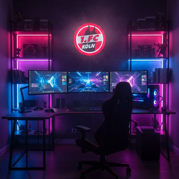 1. FC Köln LED-Leuchtschild – echtes Stadion-Feeling für Zuhause
