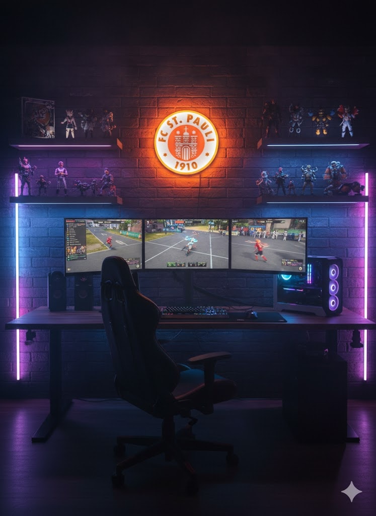 FC St Pauli LED-Leuchtschild – echtes Stadion-Feeling für Zuhause