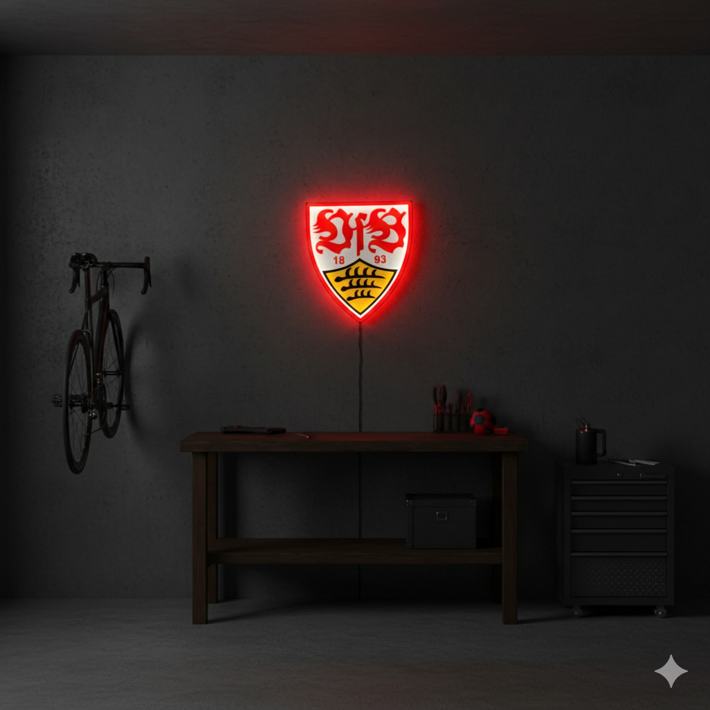 VfB Stuttgart LED-Leuchtschild – echtes Stadion-Feeling für Zuhause
