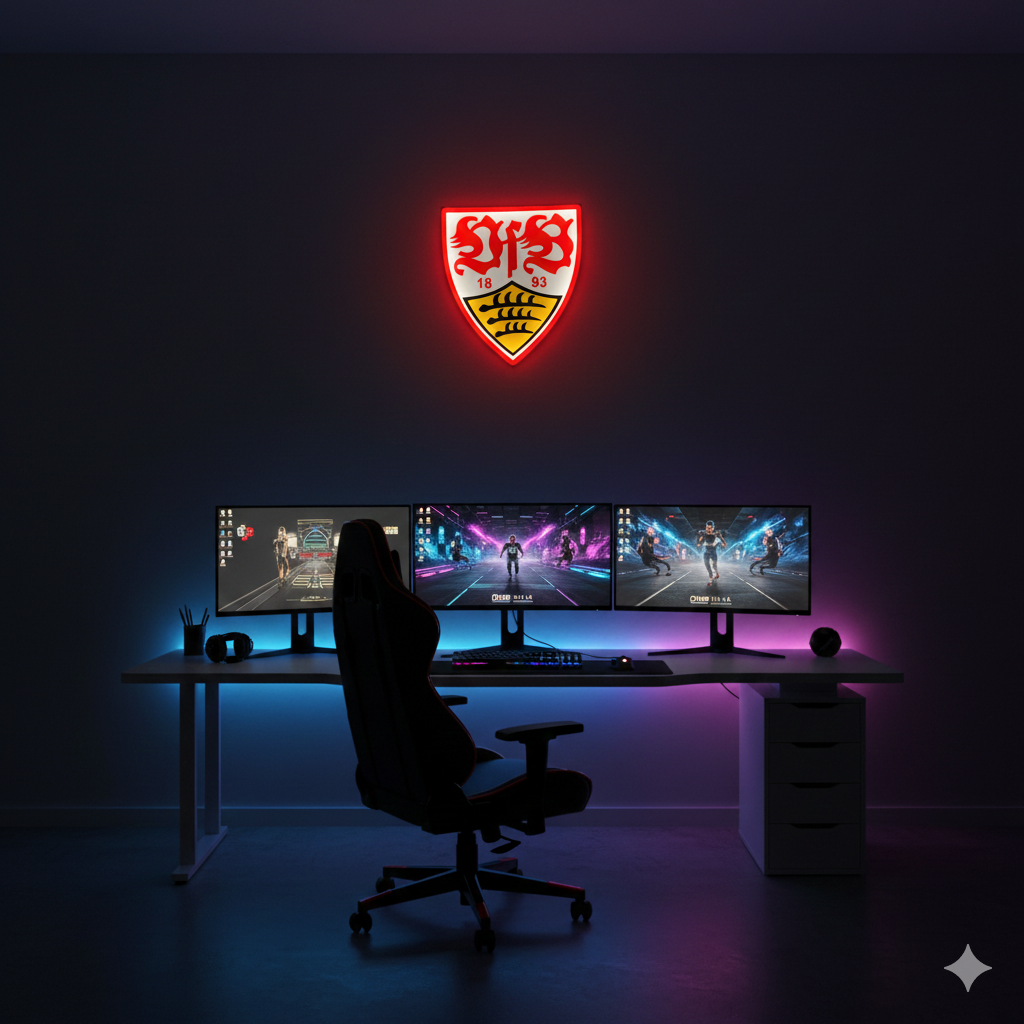 VfB Stuttgart LED-Leuchtschild – echtes Stadion-Feeling für Zuhause
