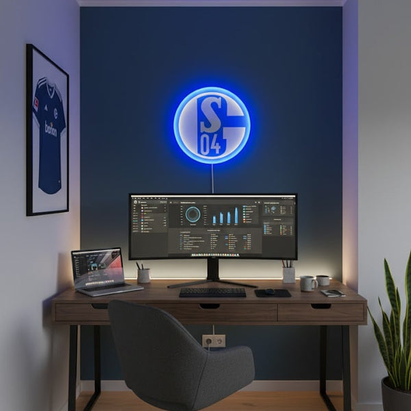 Schalke 04 LED-Leuchtschild – echtes Stadion-Feeling für Zuhause