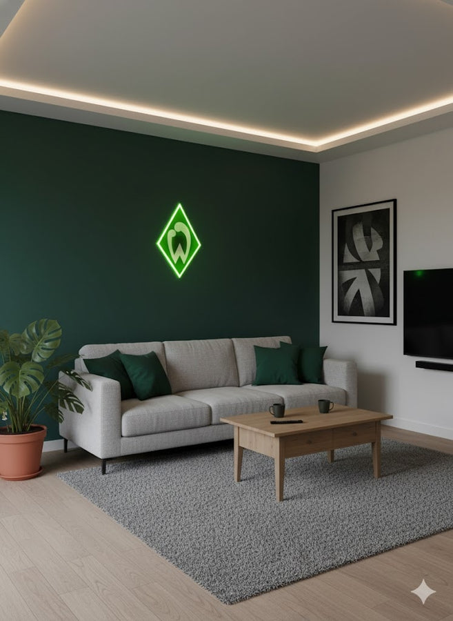Werder Bremen LED-Leuchtschild – echtes Stadion-Feeling für Zuhause